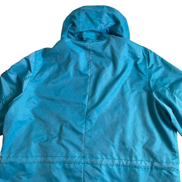 Guess Men’s Fluid Nylon Parka Coat Jacket Size XXL Blue Shore Zip Snap Hoodie - Picture 10 of 16